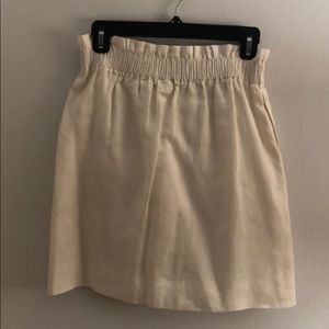 J.Crew linen “city mini” in white size 4